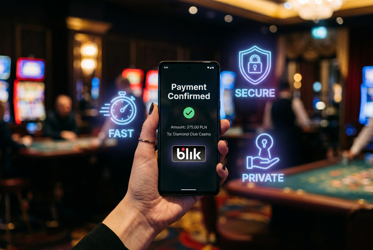 Bezpieczna płatność BLIK w kasynie online smartfonem
