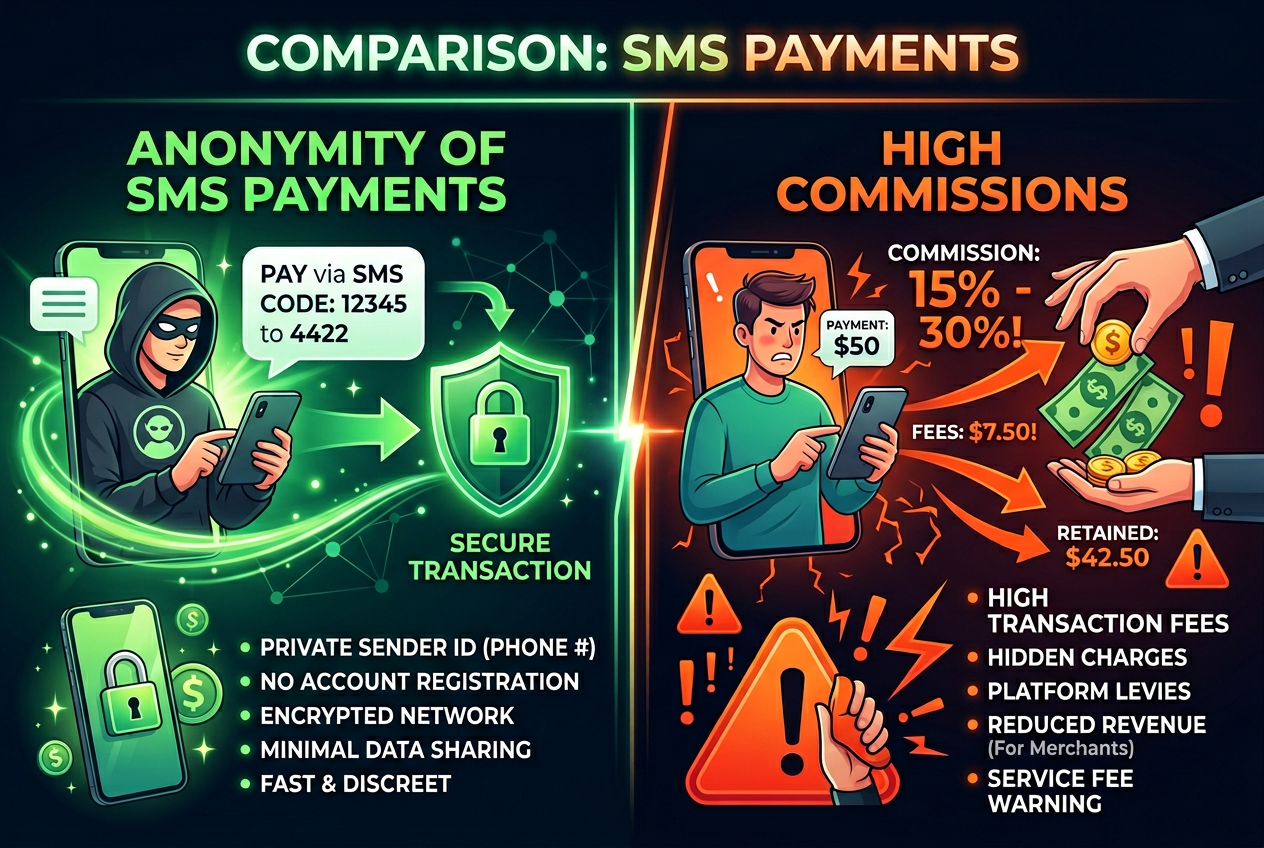 Grafika przedstawiająca plusy i minusy depozytu SMS
